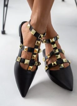 The Fashion Project Μπαλαρίνες με μπαρέτα και τρουκς - Μαύρο -The Fashion Project κατάστημα mpalarines me mpareta kai trouks 107098 o6vx