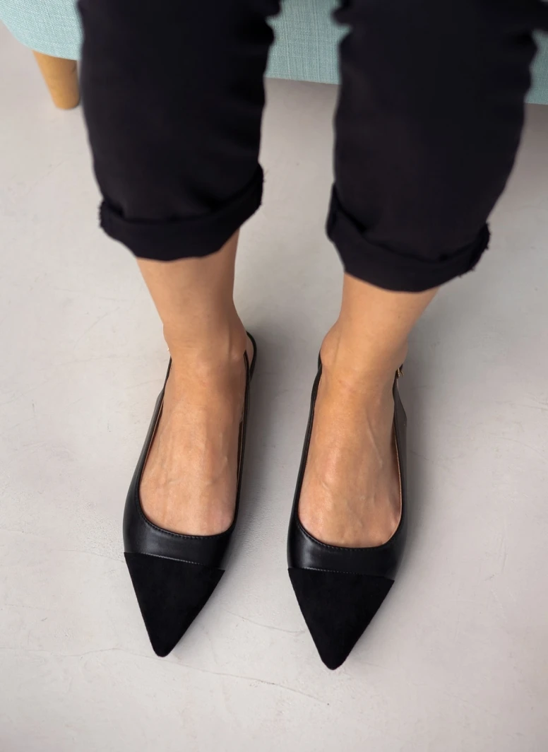 The Fashion Project Μπαλαρίνες μυτερές με λουράκι - Μαύρο 7 The Fashion Project Μπαλαρίνες μυτερές με λουράκι - Μαύρο - Image 7