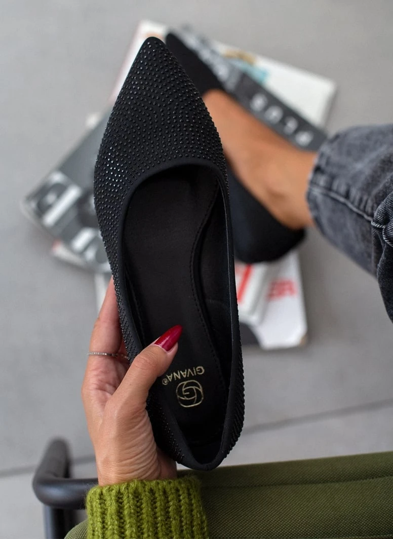 The Fashion Project Μπαλαρίνες μυτερές με Strass - Μαύρο 7 The Fashion Project Μπαλαρίνες μυτερές με Strass - Μαύρο - Image 7