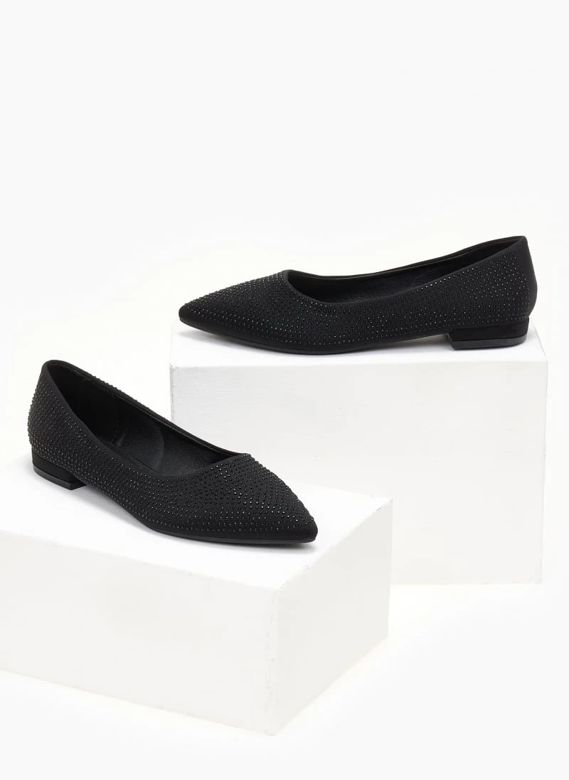 The Fashion Project Μπαλαρίνες μυτερές με Strass - Μαύρο 5 The Fashion Project Μπαλαρίνες μυτερές με Strass - Μαύρο - Image 5