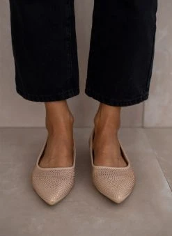 The Fashion Project Μπαλαρίνες μυτερές με Strass - Μπεζ
