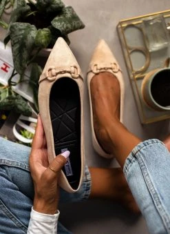 The Fashion Project Μπαλαρίνες μυτερές με σχέδιο - Μπεζ -The Fashion Project κατάστημα mpalarines muteres me sxedio 106631 195t