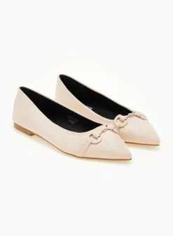 The Fashion Project Μπαλαρίνες μυτερές με σχέδιο - Μπεζ -The Fashion Project κατάστημα mpalarines muteres me sxedio 106631 b6lm