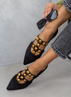 Μπαλαρίνες μυτερές με τρουκς Estil - Μαύρο