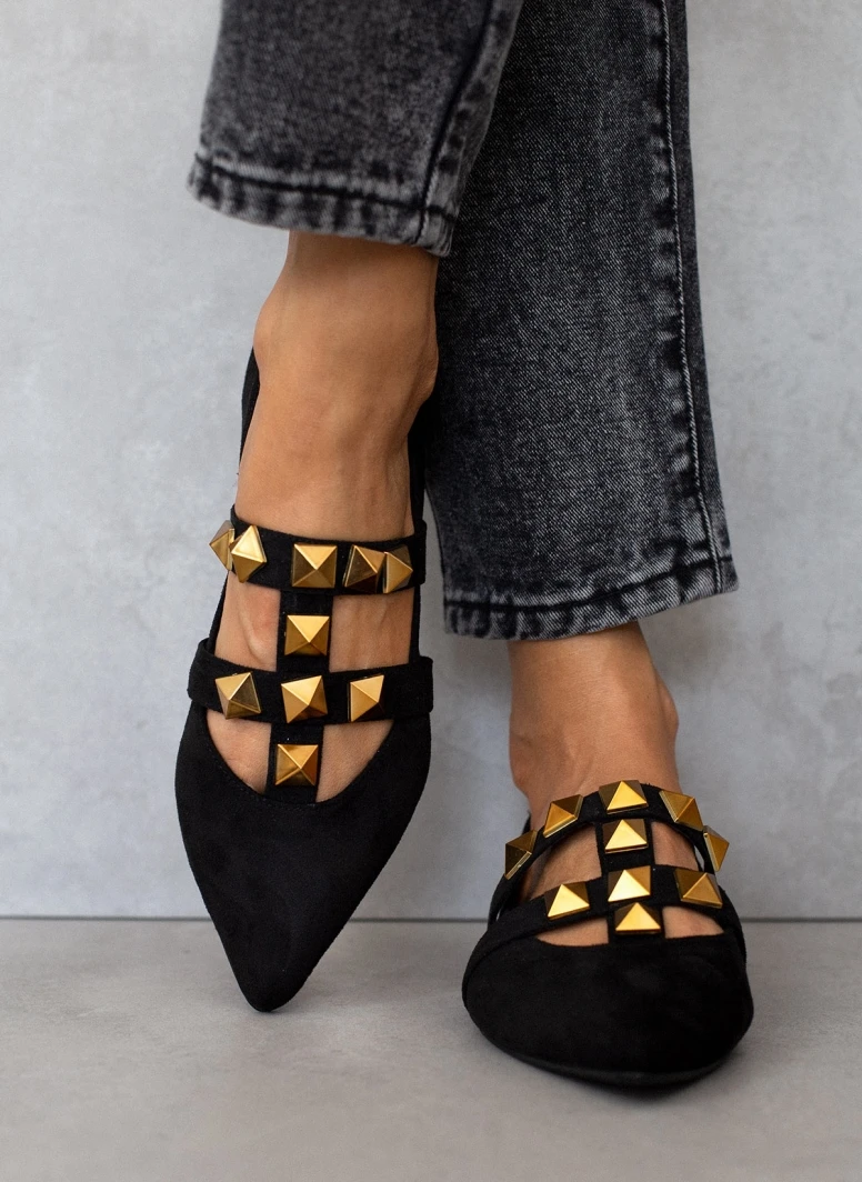 Μπαλαρίνες μυτερές με τρουκς Estil - Μαύρο 4 Μπαλαρίνες μυτερές με τρουκς Estil - Μαύρο - Image 4