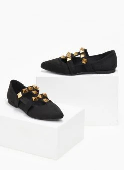 Μπαλαρίνες μυτερές με τρουκς Estil - Μαύρο 11 Μπαλαρίνες μυτερές με τρουκς Estil - Μαύρο -The Fashion Project κατάστημα mpalarines muteres me trouks estil 108943 pll9