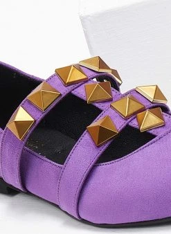 Μπαλαρίνες μυτερές με τρουκς Estil - Μωβ -The Fashion Project κατάστημα mpalarines muteres me trouks estil 108944 k6b0