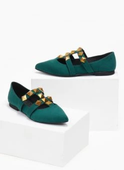 Μπαλαρίνες μυτερές με τρουκς Estil - Κυπαρισσί -The Fashion Project κατάστημα mpalarines muteres me trouks estil 108946 tl7b