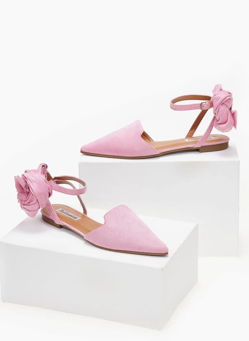 The Fashion Project Μπαλαρίνες Suede με Lace Up δέσιμο - Ροζ 5 The Fashion Project Μπαλαρίνες Suede με Lace Up δέσιμο - Ροζ - Image 5