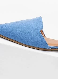 The Fashion Project Μπαλαρίνες Suede με Lace Up δέσιμο - Γαλάζιο -The Fashion Project κατάστημα mpalarines suede me lace up desimo 103385 31ua