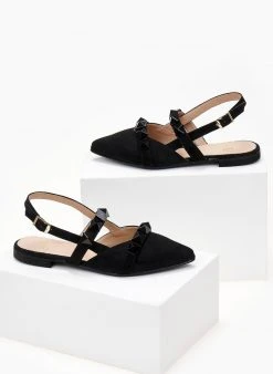 Μπαλαρίνες Suede μυτερές με τρουκς Estil - Μαύρο 12 Μπαλαρίνες Suede μυτερές με τρουκς Estil - Μαύρο -The Fashion Project κατάστημα mpalarines suede muteres me trouks 103818 r3gz