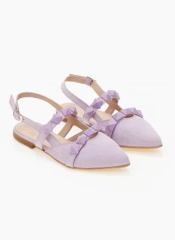 Μπαλαρίνες Suede μυτερές με τρουκς Estil - Λιλά -The Fashion Project κατάστημα mpalarines suede muteres me trouks 103820 ew2w