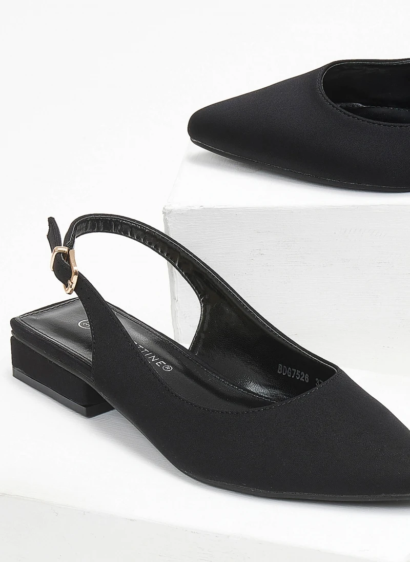 The Fashion Project Μπαλαρίνες υφασμάτινες μυτερές - Μαύρο 3 The Fashion Project Μπαλαρίνες υφασμάτινες μυτερές - Μαύρο - Image 3