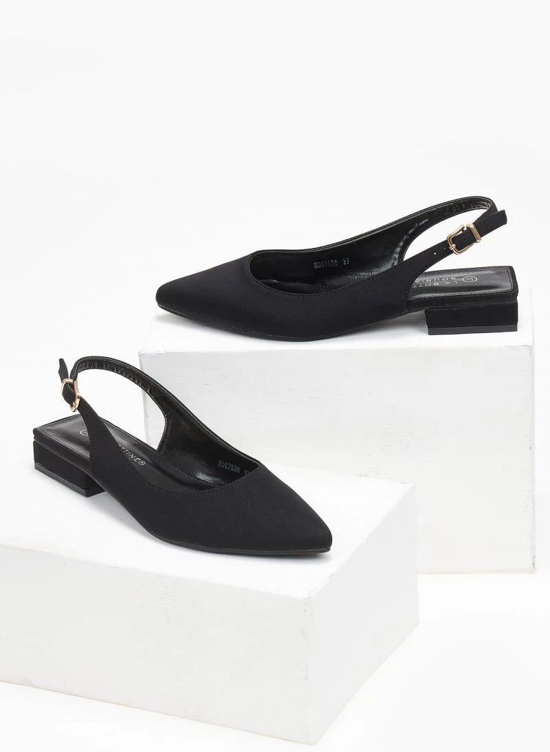 The Fashion Project Μπαλαρίνες υφασμάτινες μυτερές - Μαύρο 2 The Fashion Project Μπαλαρίνες υφασμάτινες μυτερές - Μαύρο - Image 2