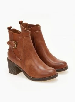 The Fashion Project Μποτάκια αστραγάλου με λουράκι - Ταμπά -The Fashion Project κατάστημα mpotakia all day me takouni 105675 7bgf