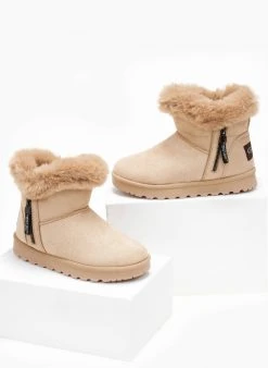 The Fashion Project Μποτάκια με γούνα και φερμουάρ - Κάμελ 12 The Fashion Project Μποτάκια με γούνα και φερμουάρ - Κάμελ -The Fashion Project κατάστημα mpotakia apres ski me fermouar 108747 1rui