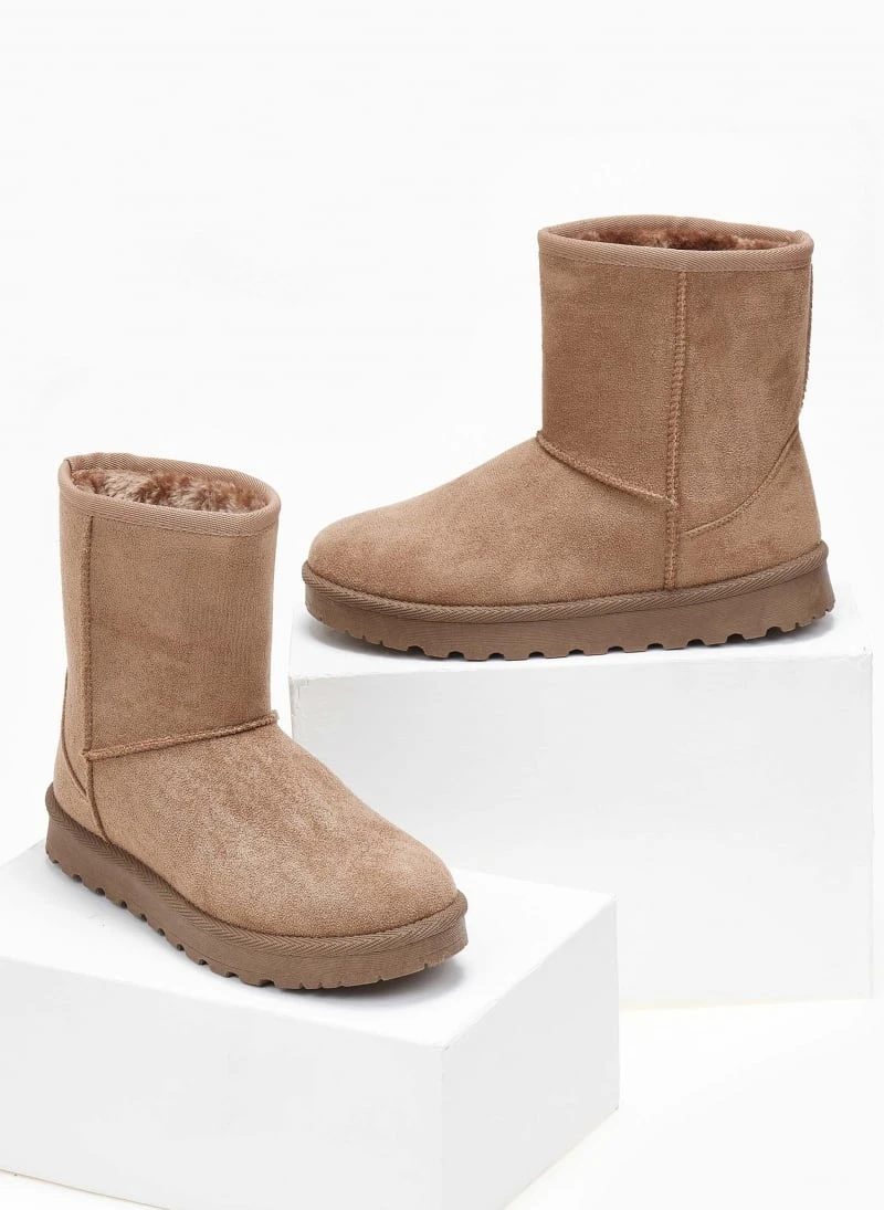 The Fashion Project Μποτάκια με γούνα - Τάουπε 3 The Fashion Project Μποτάκια με γούνα - Τάουπε - Image 3