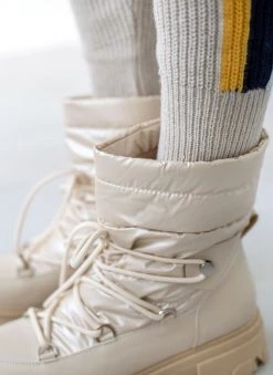 The Fashion Project Μποτάκια φουσκωτά με Chunky σόλα - Μπεζ -The Fashion Project κατάστημα mpotakia apres ski me kapitone ufasma 107208 9zz7