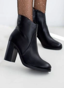 The Fashion Project Μποτάκια αστραγάλου με ασύμμετρο τελείωμα - Μαύρο