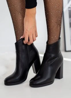 The Fashion Project Μποτάκια αστραγάλου με ασύμμετρο τελείωμα - Μαύρο -The Fashion Project κατάστημα mpotakia astragalou me asummetro teleiwma 108879 g1z5