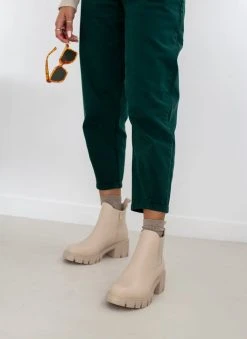 The Fashion Project Μποτάκια αστραγάλου με Chunky σόλα - Μπεζ -The Fashion Project κατάστημα mpotakia astragalou me chunky sola 106093 3ln2