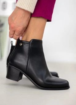 The Fashion Project Μποτάκια αστραγάλου με εξωτερική ραφή - Μαύρο -The Fashion Project κατάστημα mpotakia astragalou me ekswteriki rafi 106152 ln7b