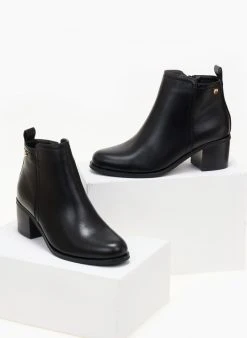 The Fashion Project Μποτάκια αστραγάλου με εξωτερική ραφή - Μαύρο -The Fashion Project κατάστημα mpotakia astragalou me ekswteriki rafi 106152 vt50