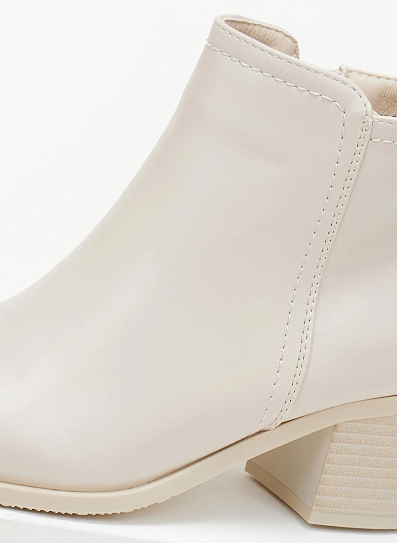 The Fashion Project Μποτάκια αστραγάλου με εξωτερική ραφή - Μπεζ 6 The Fashion Project Μποτάκια αστραγάλου με εξωτερική ραφή - Μπεζ - Image 6