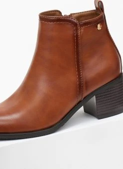 The Fashion Project Μποτάκια αστραγάλου με εξωτερική ραφή - Ταμπά -The Fashion Project κατάστημα mpotakia astragalou me ekswteriki rafi 106154 cgmv