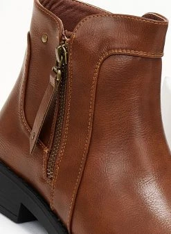 The Fashion Project Μποτάκια αστραγάλου με εξωτερικό φερμουάρ - Ταμπά -The Fashion Project κατάστημα mpotakia astragalou me ekswteriko fermouar 105834 h3sp