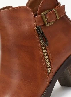 The Fashion Project Μποτάκια αστραγάλου με εξωτερικό φερμουάρ - Ταμπά -The Fashion Project κατάστημα mpotakia astragalou me ekswteriko fermouar 105900 6xcv