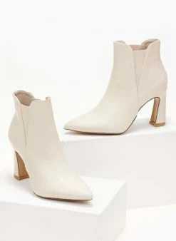 The Fashion Project Μποτάκια αστραγάλου με λάστιχο - Μπεζ -The Fashion Project κατάστημα mpotakia astragalou me lastixo 105593 g643