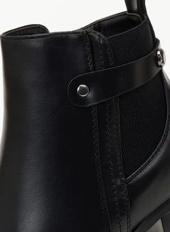 The Fashion Project Μποτάκια αστραγάλου με λάστιχο - Μαύρο -The Fashion Project κατάστημα mpotakia astragalou me lastixo 105958 kiyx