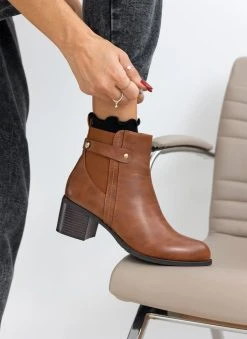 The Fashion Project Μποτάκια αστραγάλου με λάστιχο - Ταμπά