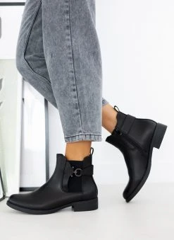 The Fashion Project Μποτάκια αστραγάλου με λάστιχο - Μαύρο -The Fashion Project κατάστημα mpotakia astragalou me lastixo 108456 ik7a