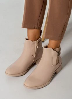 The Fashion Project Μποτάκια αστραγάλου με λάστιχο - Μπεζ -The Fashion Project κατάστημα mpotakia astragalou me lastixo 108457 byj6