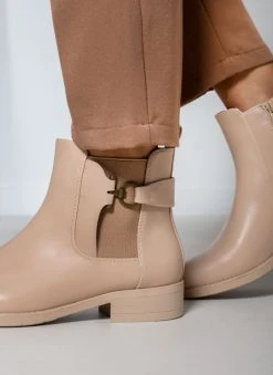 The Fashion Project Μποτάκια αστραγάλου με λάστιχο - Μπεζ -The Fashion Project κατάστημα mpotakia astragalou me lastixo 108457 tfa8