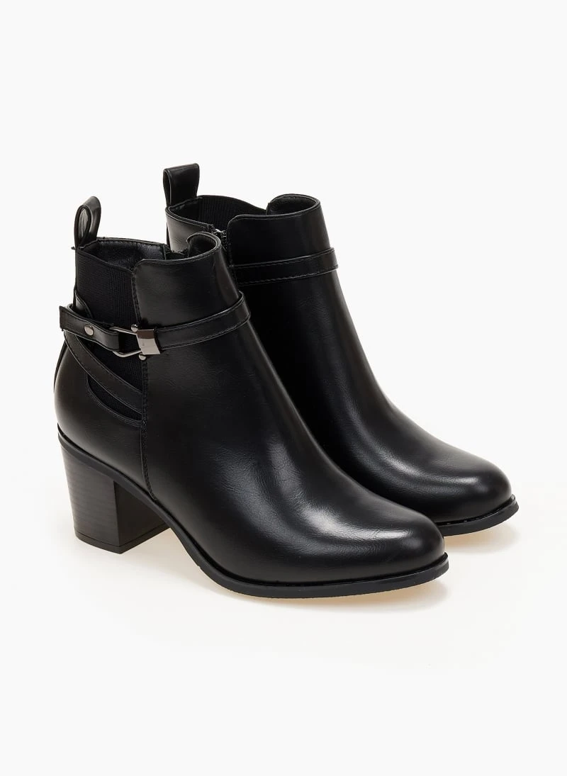 The Fashion Project Μποτάκια αστραγάλου με μεταλλική λεπτομέρεια - Μαύρο 3 The Fashion Project Μποτάκια αστραγάλου με μεταλλική λεπτομέρεια - Μαύρο - Image 3