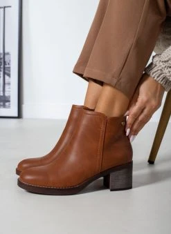 The Fashion Project Μποτάκια αστραγάλου με χοντρό τακούνι - Ταμπά