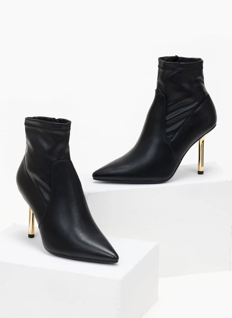 The Fashion Project Μποτάκια αστραγάλου με χρυσό μεταλλικό τακούνι - Μαύρο 5 The Fashion Project Μποτάκια αστραγάλου με χρυσό μεταλλικό τακούνι - Μαύρο - Image 5
