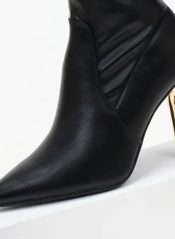 The Fashion Project Μποτάκια αστραγάλου με χρυσό μεταλλικό τακούνι - Μαύρο 12 The Fashion Project Μποτάκια αστραγάλου με χρυσό μεταλλικό τακούνι - Μαύρο -The Fashion Project κατάστημα mpotakia astragalou me xruso metalliko takouni 106362 itav