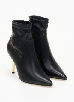 The Fashion Project Μποτάκια αστραγάλου με χρυσό μεταλλικό τακούνι - Μαύρο 9 The Fashion Project Μποτάκια αστραγάλου με χρυσό μεταλλικό τακούνι - Μαύρο -The Fashion Project κατάστημα mpotakia astragalou me xruso metalliko takouni 106362 rvl6