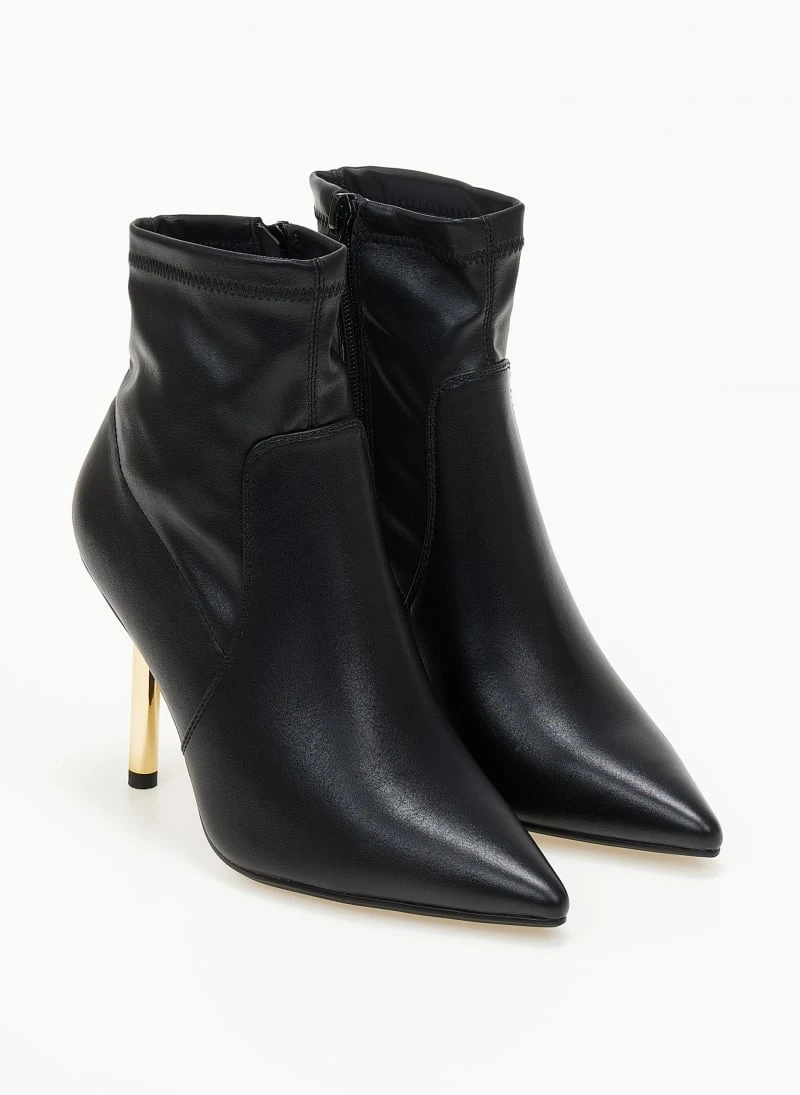 The Fashion Project Μποτάκια αστραγάλου με χρυσό μεταλλικό τακούνι - Μαύρο 3 The Fashion Project Μποτάκια αστραγάλου με χρυσό μεταλλικό τακούνι - Μαύρο - Image 3