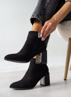 Xti Footwear Μποτάκια αστραγάλου Suede με μεταλλικό στοιχείο Xti 140412 - Μαύρο