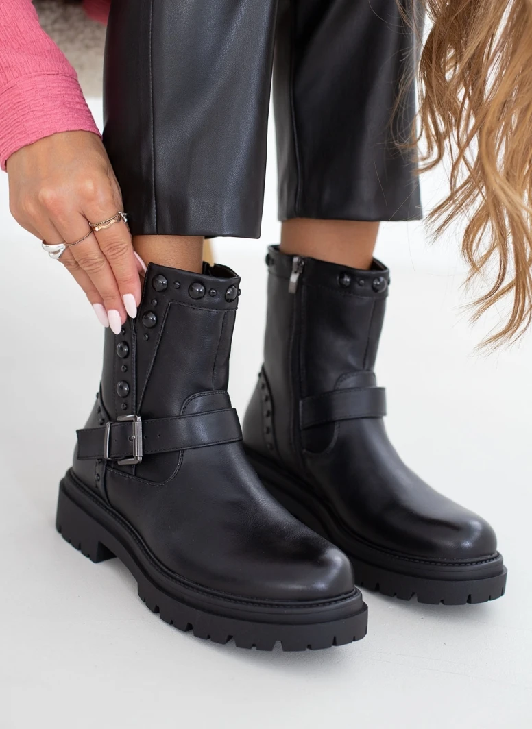 The Fashion Project Μποτάκια Biker τρουκς - Μαύρο 1 The Fashion Project Μποτάκια Biker τρουκς - Μαύρο