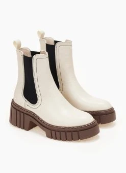 The Fashion Project Μποτάκια Chelsea με Chunky σόλα - Ζαχαρί -The Fashion Project κατάστημα mpotakia casual me chunky sola 105753 2fny