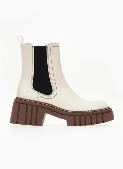 The Fashion Project Μποτάκια Chelsea με Chunky σόλα - Ζαχαρί -The Fashion Project κατάστημα mpotakia casual me chunky sola 105753 xdkl