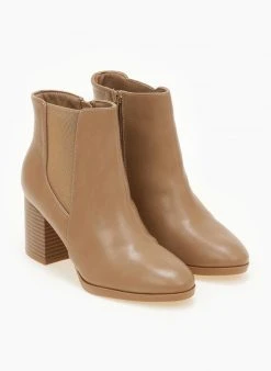 The Fashion Project Μποτάκια αστραγάλου με λάστιχο - Πούρο -The Fashion Project κατάστημα mpotakia casual me lastixo 106086 117b