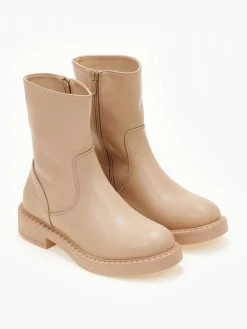 The Fashion Project Μποτάκια Casual σε στρογγυλή γραμμή - Μπεζ -The Fashion Project κατάστημα mpotakia casual se strogguli grammi 105506 2ppn