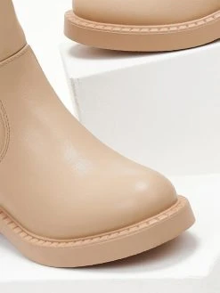 The Fashion Project Μποτάκια Casual σε στρογγυλή γραμμή - Μπεζ -The Fashion Project κατάστημα mpotakia casual se strogguli grammi 105506 fg58